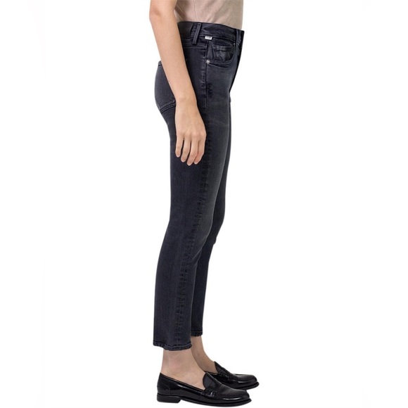Citizens of Humanity Elsa Mid Rise Slim Crop Jeans Faded Black Wash - Size 24 - Picture 3 of 16